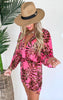 Neon Bright Floral Swim Cover Up - Final Sale