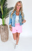 Lets Sparkle High Waisted Solid Knit Shorts - Final Sale