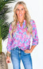 The Lizzy Garden Gala  Floral Blouse Top - Final Sale