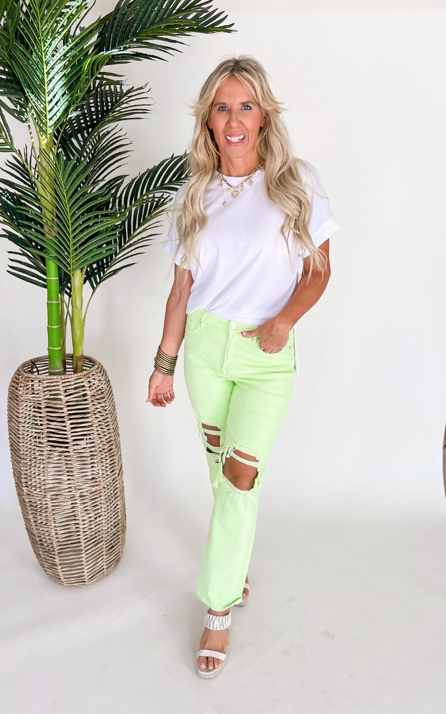 Mica Melon Super High Rise Dad Denim Jean - Final Sale