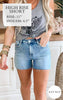 The Monica High Waist Rhinestone Embellishment Denim Shorts (REG/CURVY) | Judy Blue - Final Sale