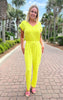 One-And-Done V Neck Stretch Jumpsuit - Final Sale