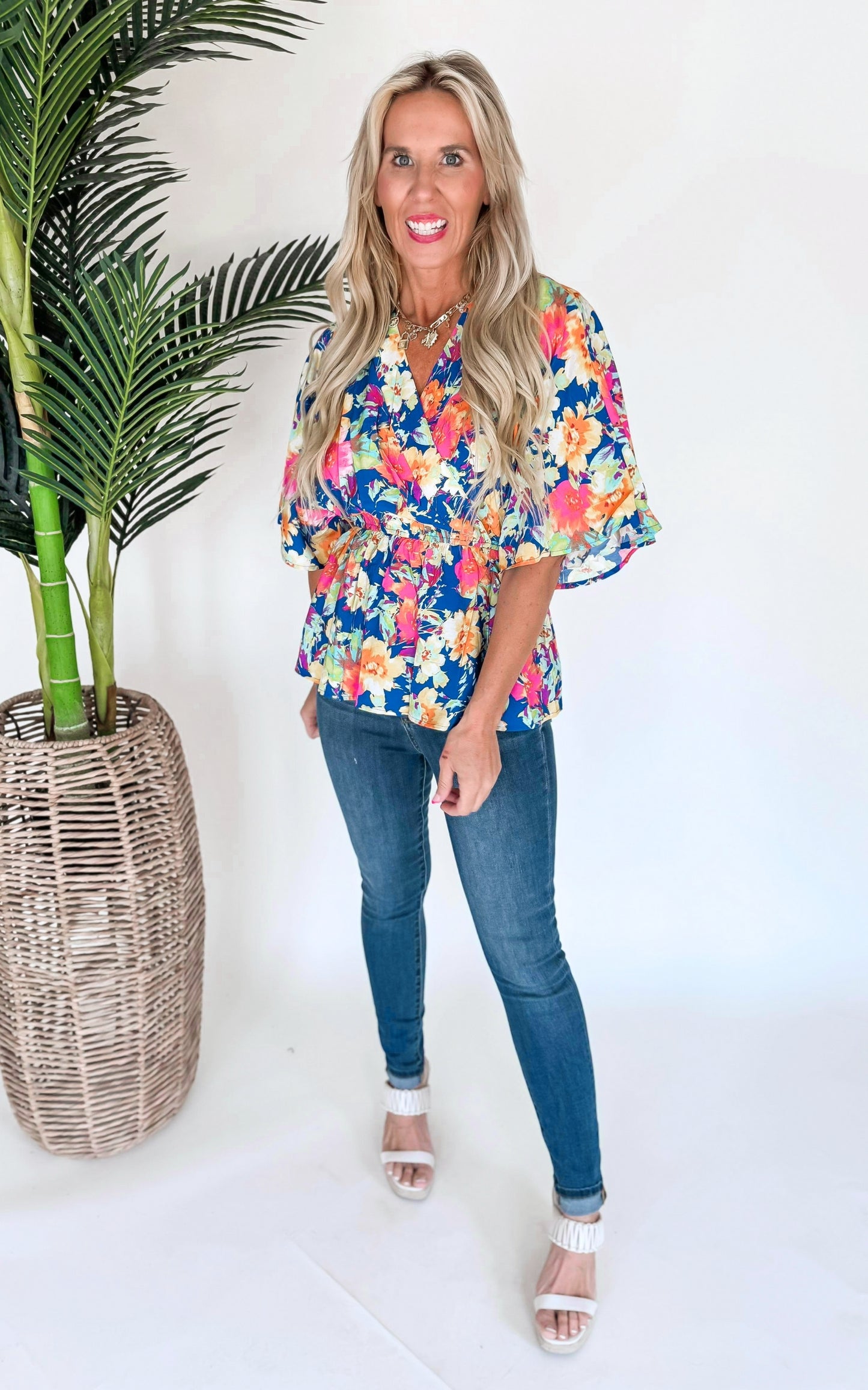 Spring Floral Kimono Top