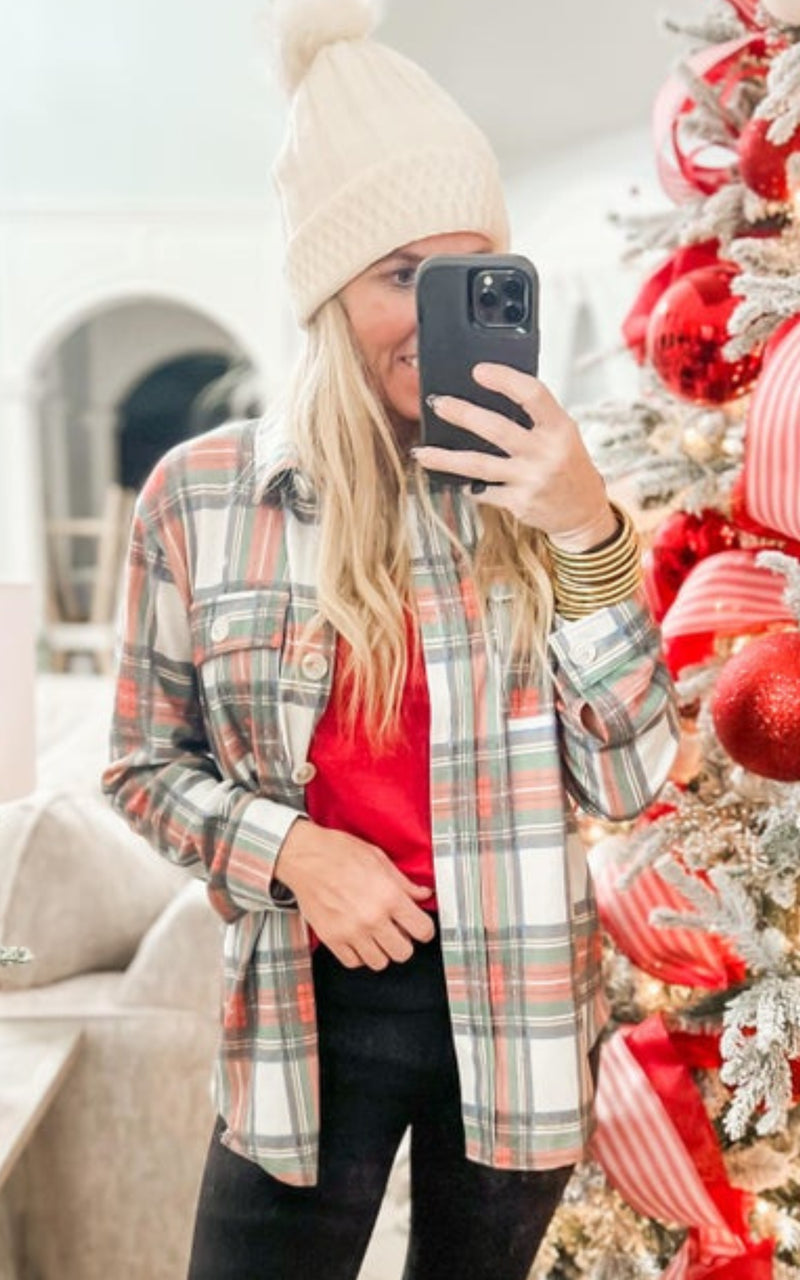 Winter Plaid Flannel Top by Salty Wave