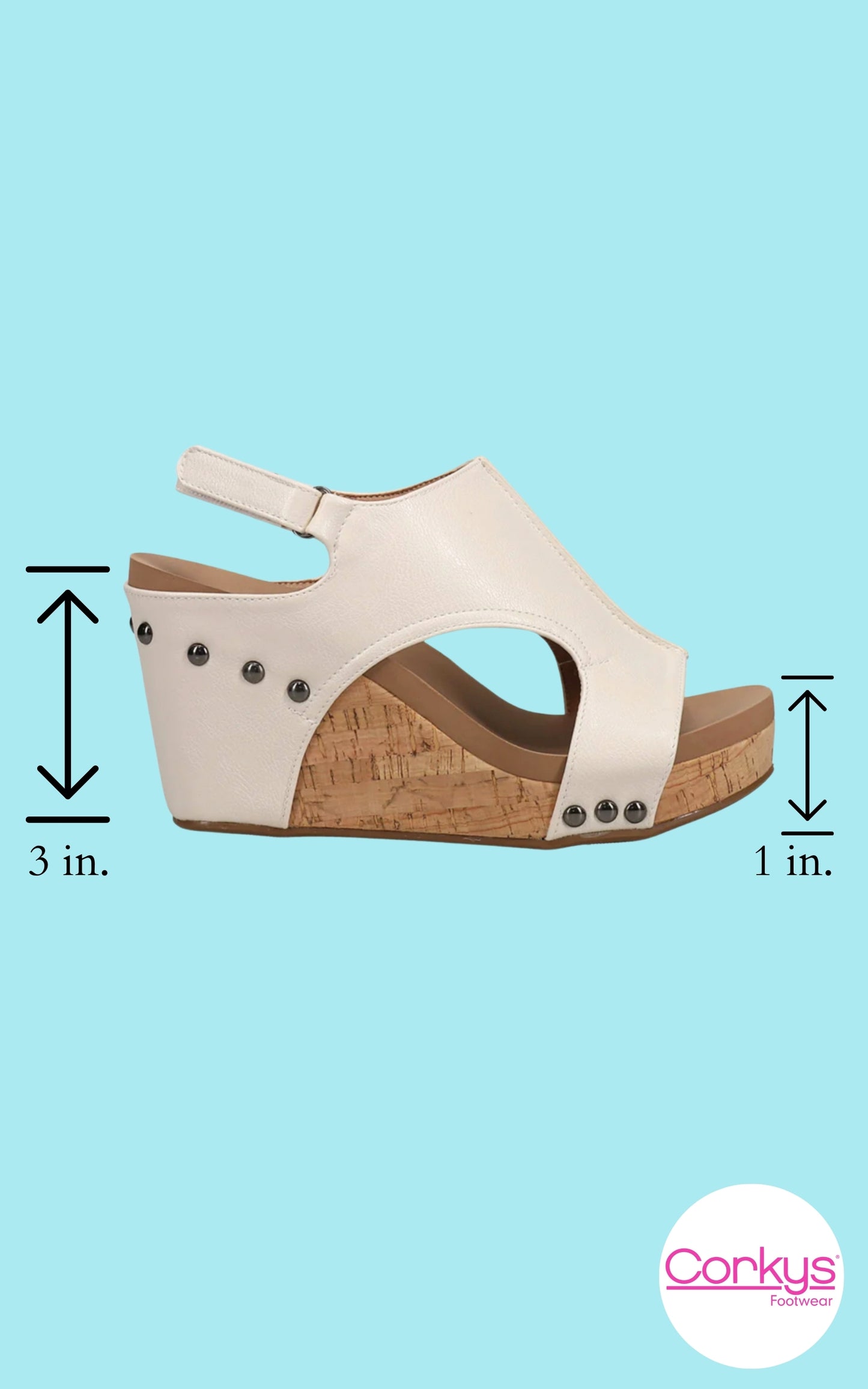 Corkys Tiffanee Wedge in Ivory - Final Sale