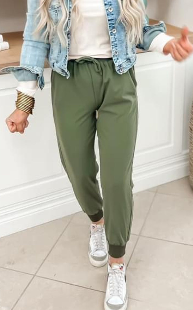 Mediteranean Olive Everyday Joggers by Salty Wave