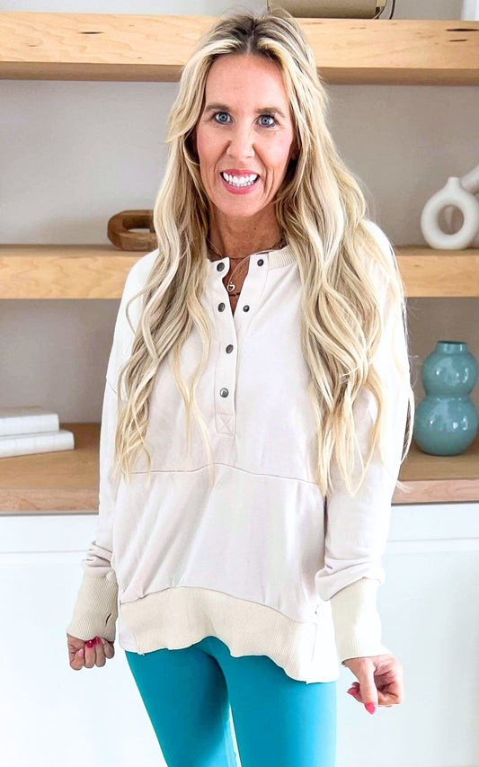 Oatmeal Pullover Sweater - Final Sale