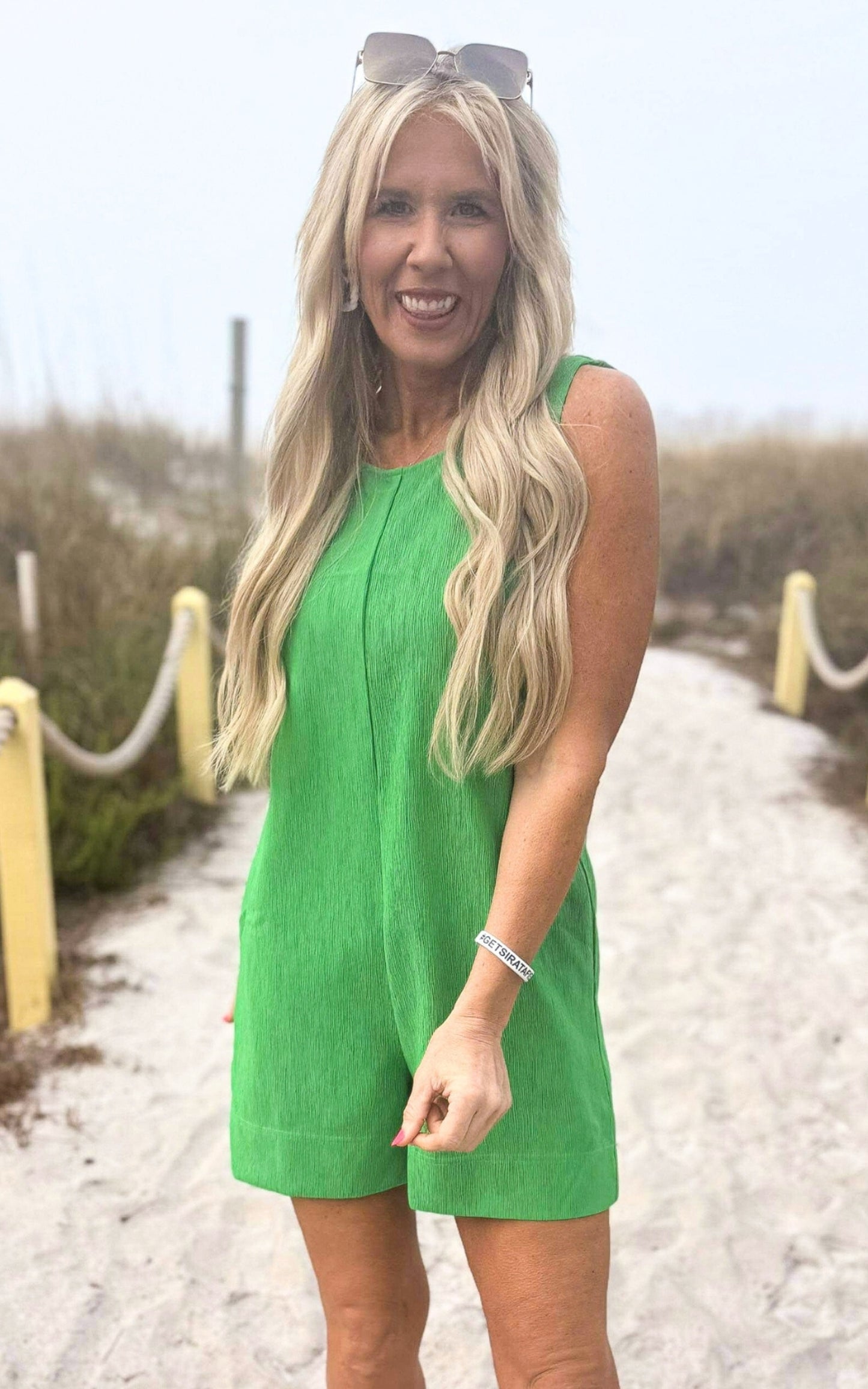 Green with Envy Romper - Final Sale