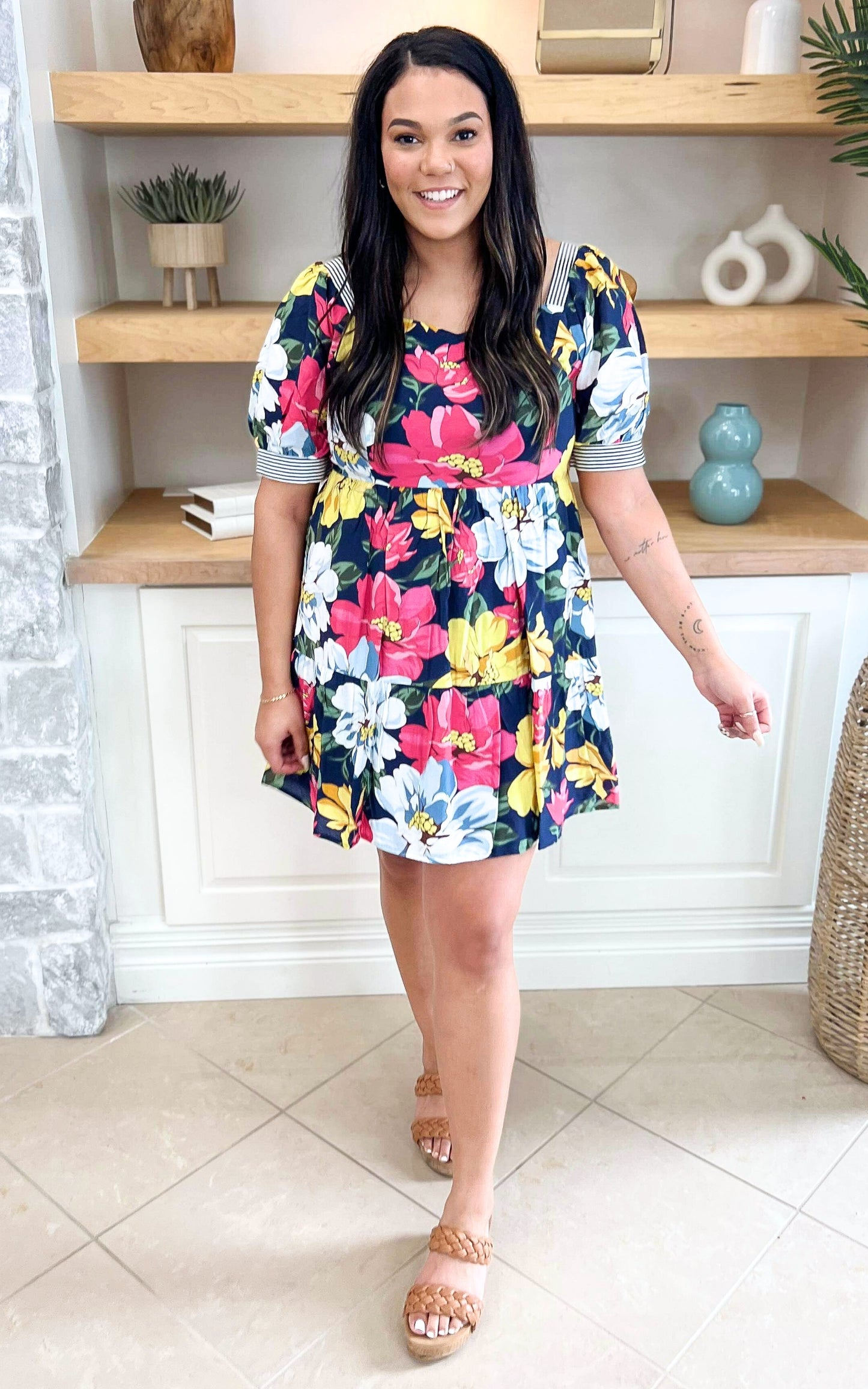 Spring has Sprung Floral Print Dress - Final Sale