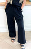 Textured Loose Leg Pants - Final Sale