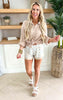 Ocean Breeze Oversized Button Down Top - Final Sale