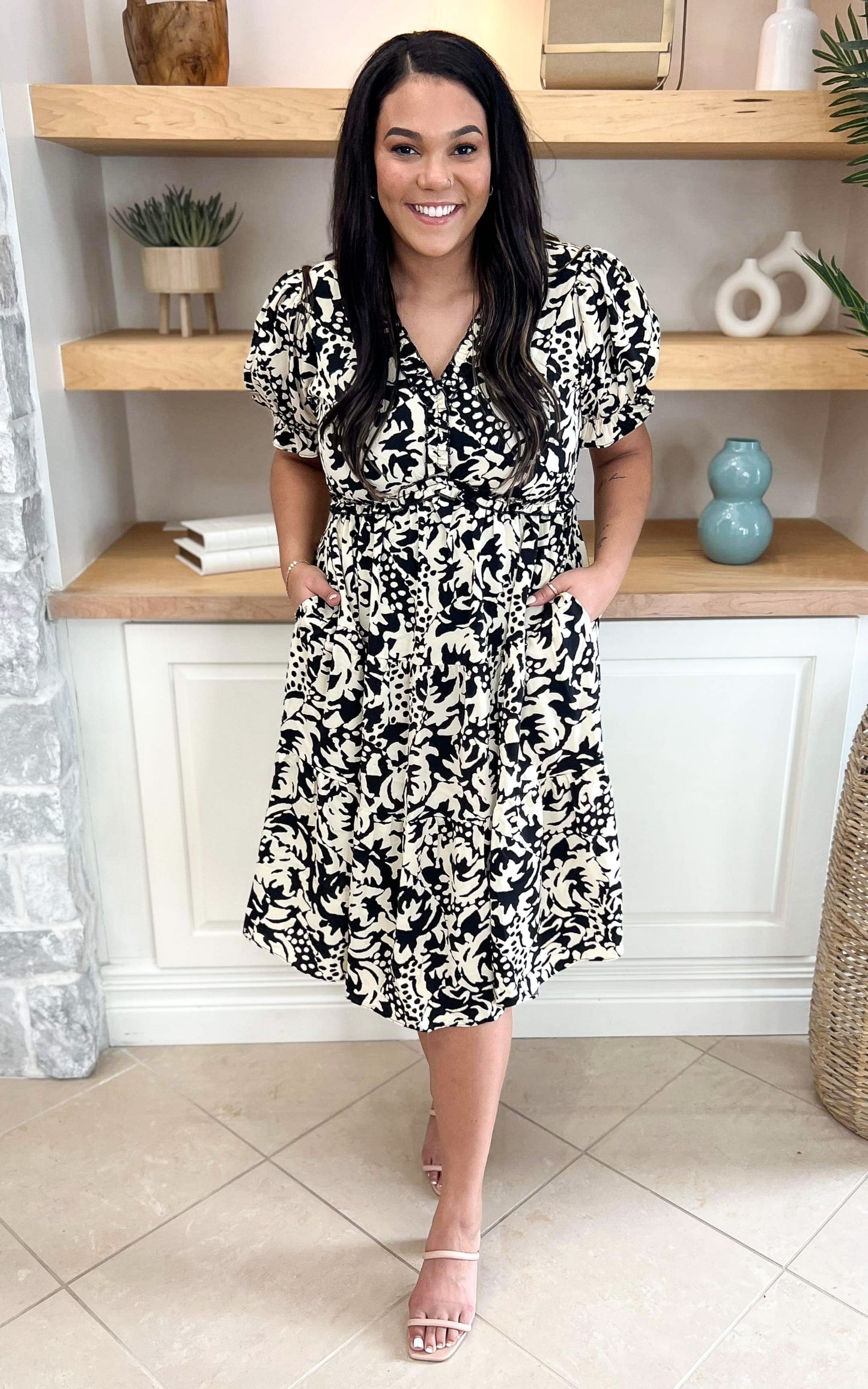 Sunday Morning Midi Dress w/ Pockets - Final Sale