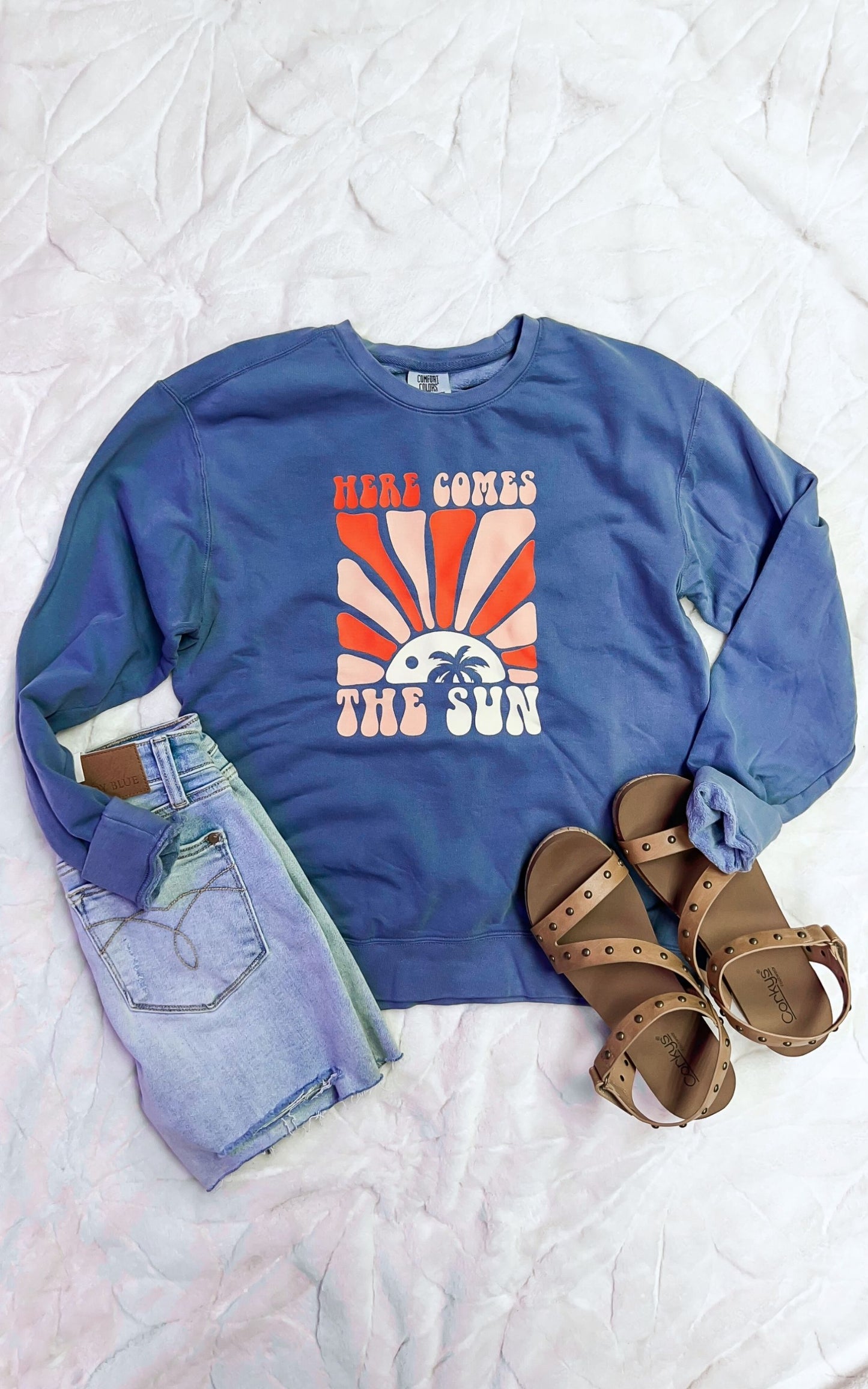 Here Comes the Sun Crew Sweatshirt | Comfort Colors