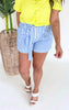 Striped Waist Tie Shorts - Final Sale