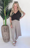 Olive Soft Wide Leg Crop Pants