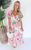 Amalfi Amore Sweetheart Printed Midi Dress - Final Sale