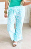 Teal Green Printed Gauze Pant - Final Sale