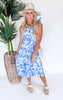 Romantic Adventures Bow Tied Smocked Printed Midi Dress - Final Sale