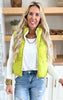 Chartreuse Reversible Puffer Vest - Final Sale