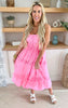 Hot Pink Solid Gauze Maxi Dress - Final Sale