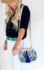 Tribal Straw Crossbody Bucket Bag**