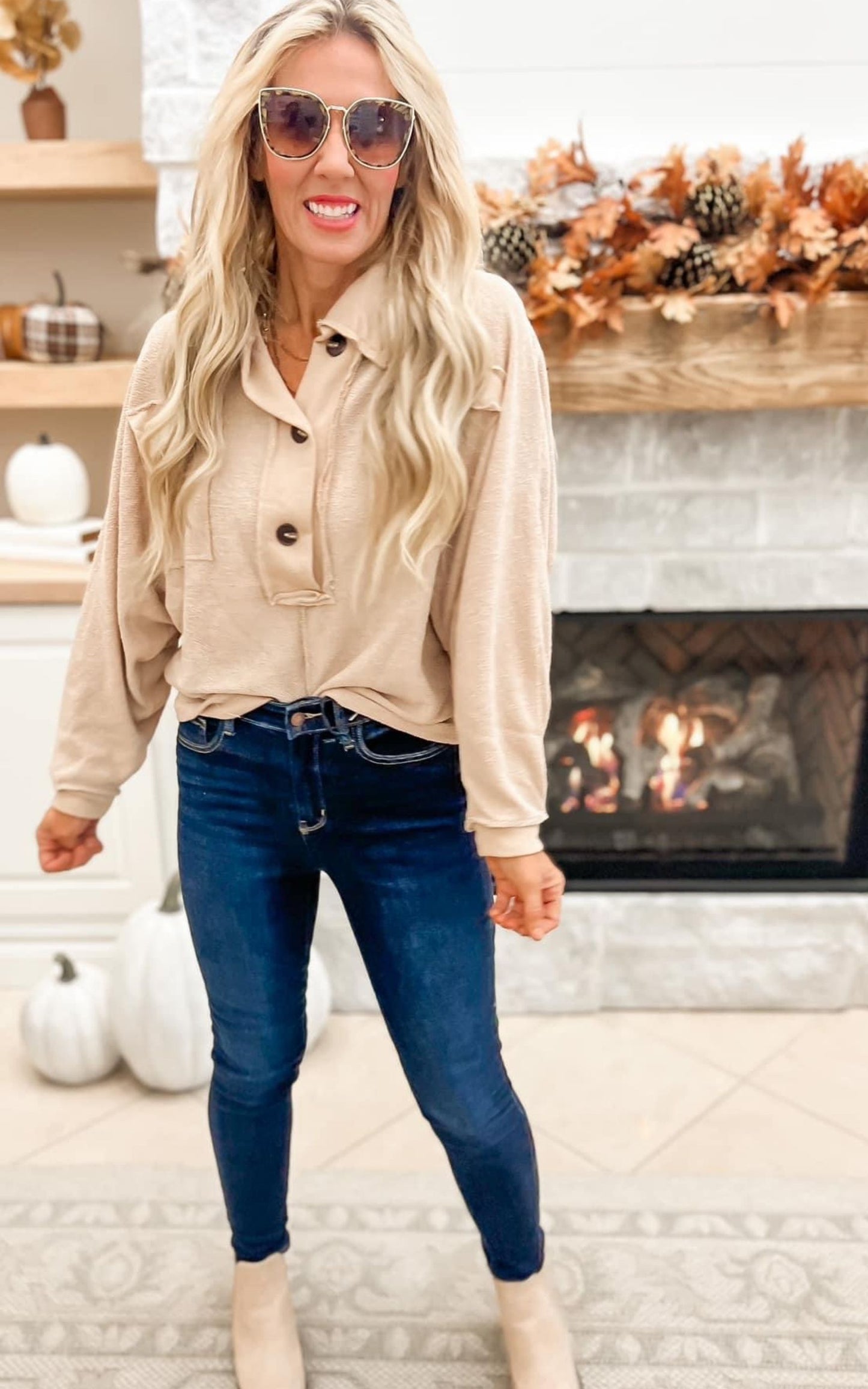 TAUPE KNIT TOP 