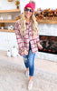 Pink Plaid Oversized Shacket