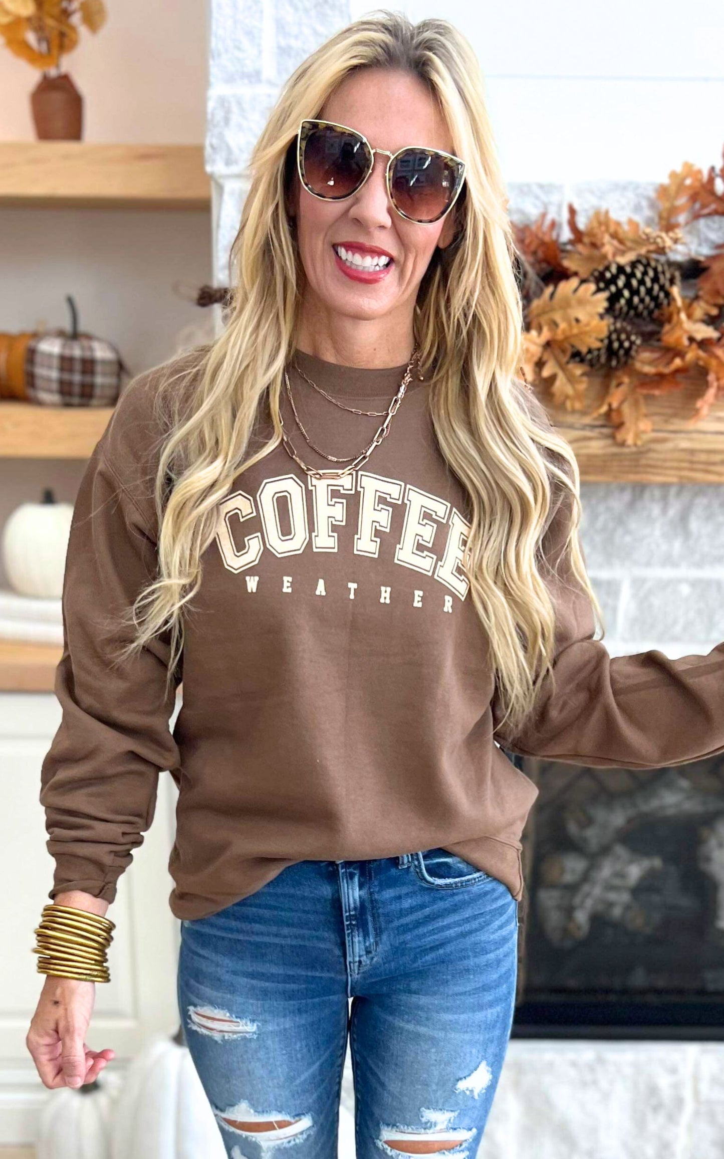 Coffee Weather Crewneck Sweatshirt