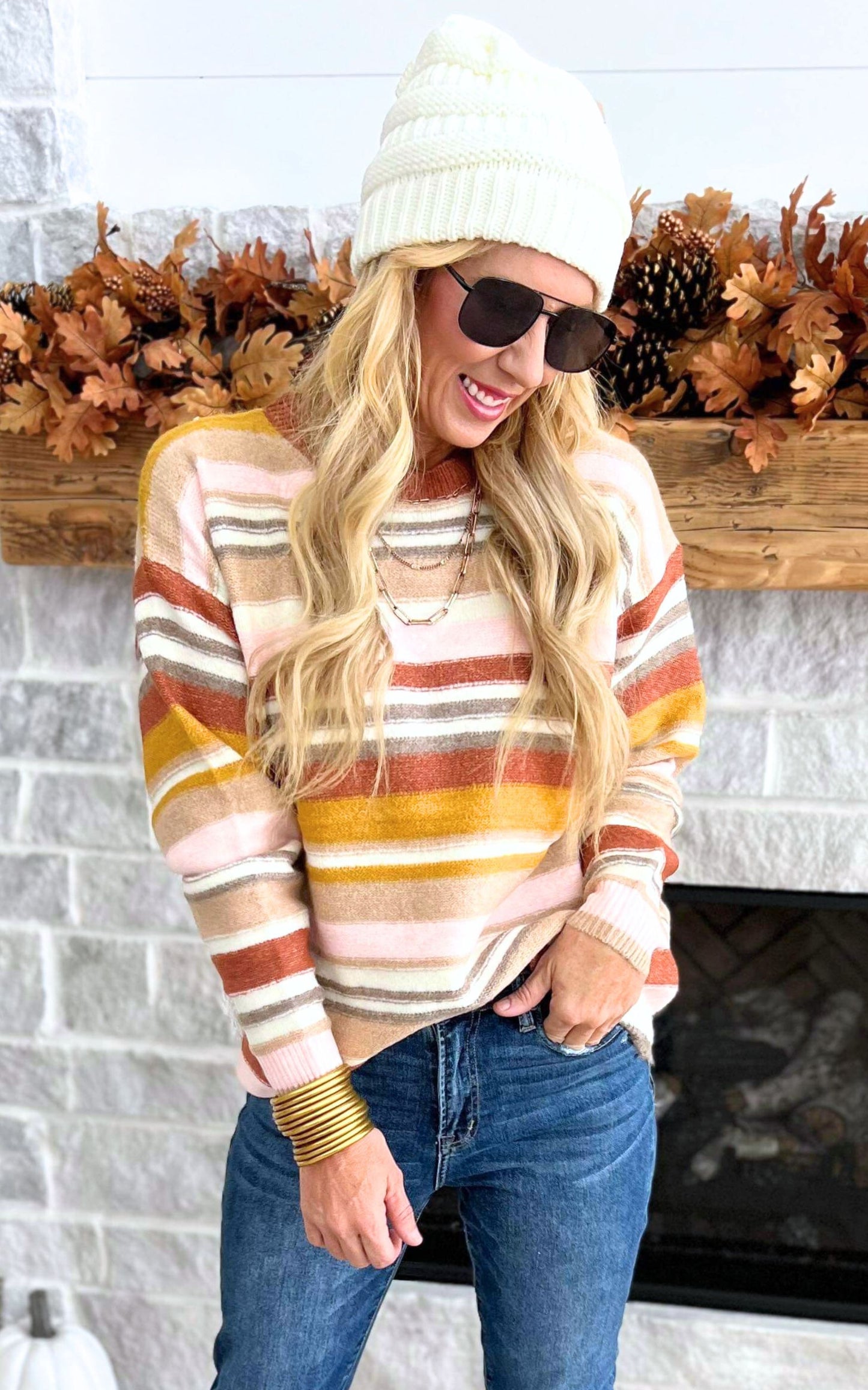 Everything You Wanted Multi Striped Sweater