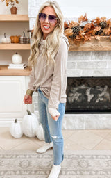 Perfectly Fabulous Long Sleeve Knit Hoodie Top