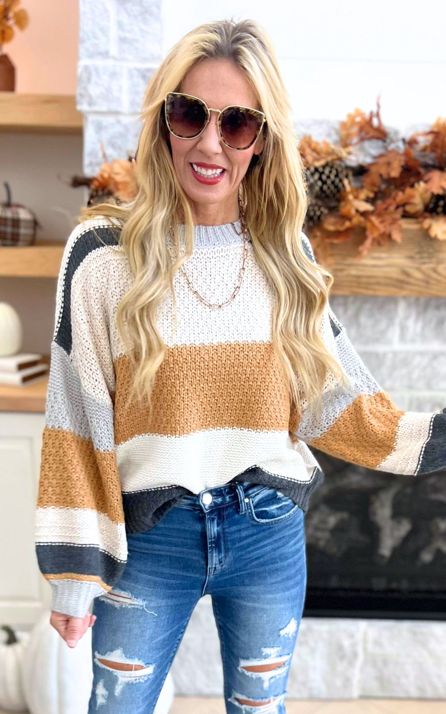 Embrace Fall Multi Striped Sweater