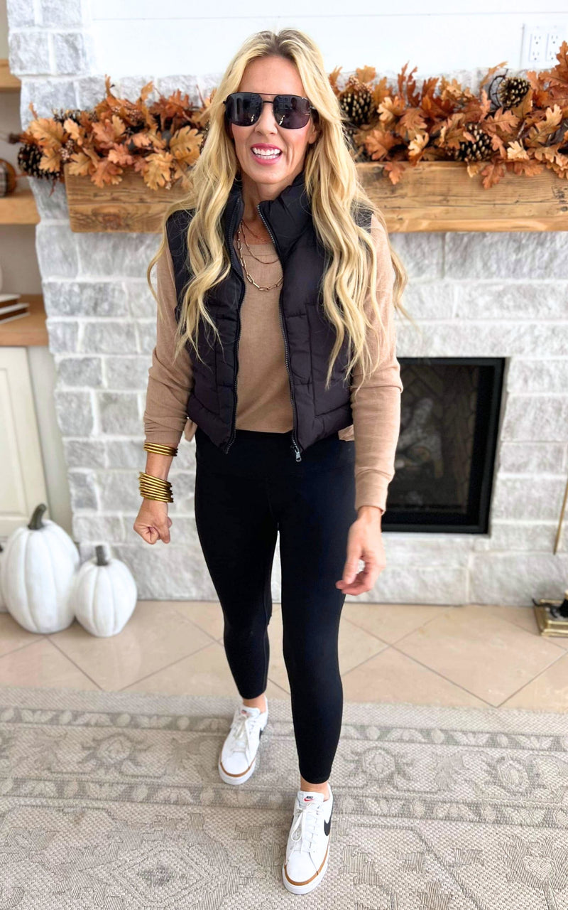 High Low Brushed Thermal Top