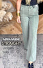 High Rise Sage Garment Dyed Straight Denim Jeans | Judy Blue - Final Sale