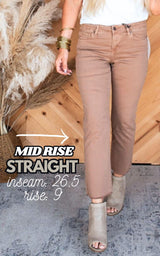 Mid Rise Straight Leg w/ Slit at Bottom | Mica