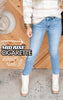 Light Wash Mid-Rise Cigarette Ankle Denim Jeans - MICA - Final Sale