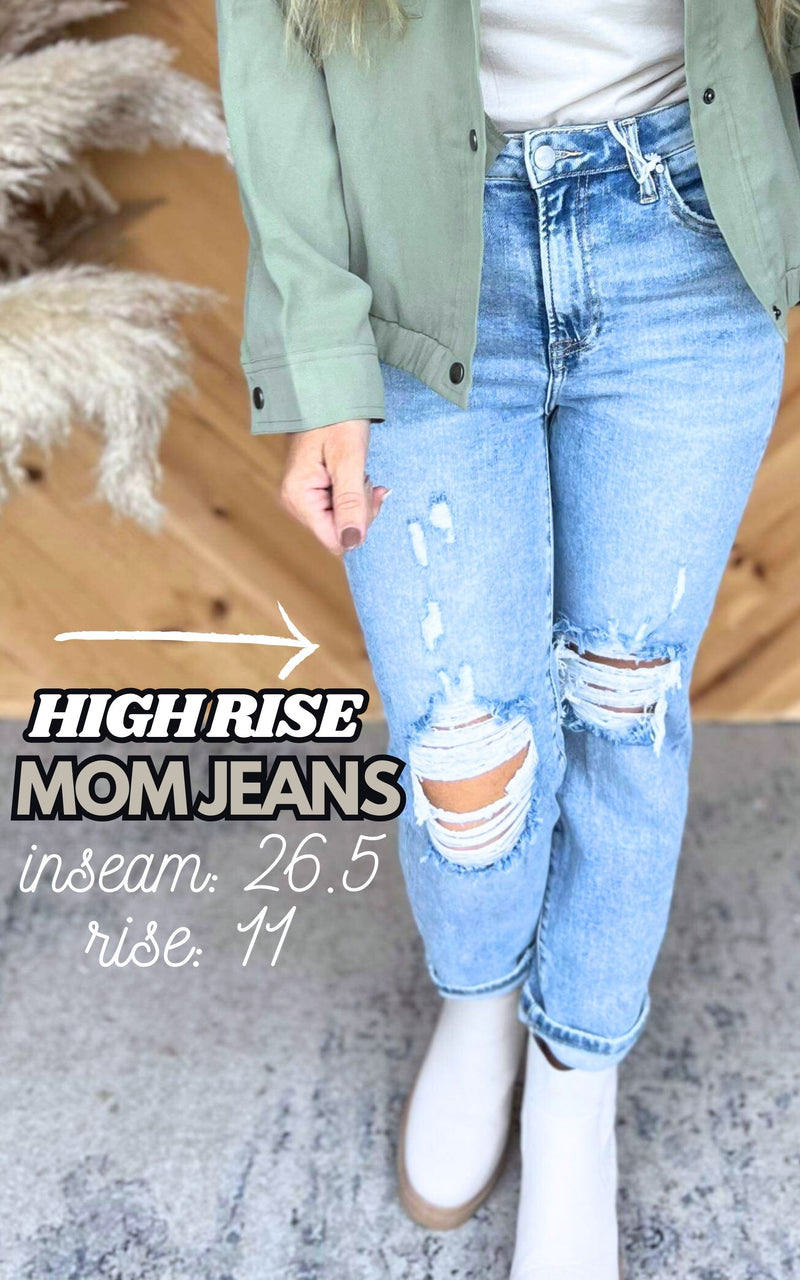 High Rise Mom Denim Jeans | Risen - Final Sale