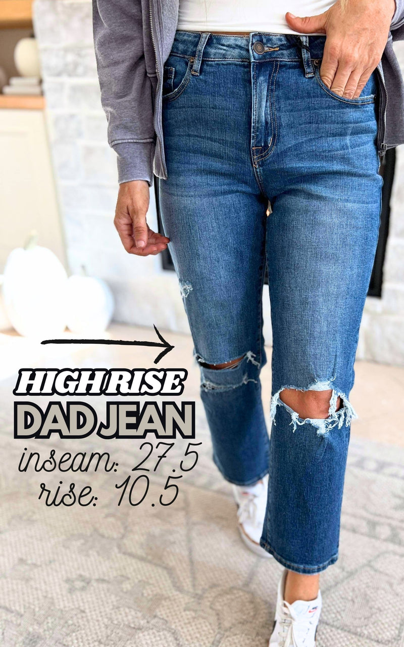 High Rise Dad Denim Jean - MIca - Final Sale
