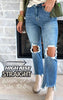 High Rise Straight Crop Denim Jeans | Risen - Final Sale