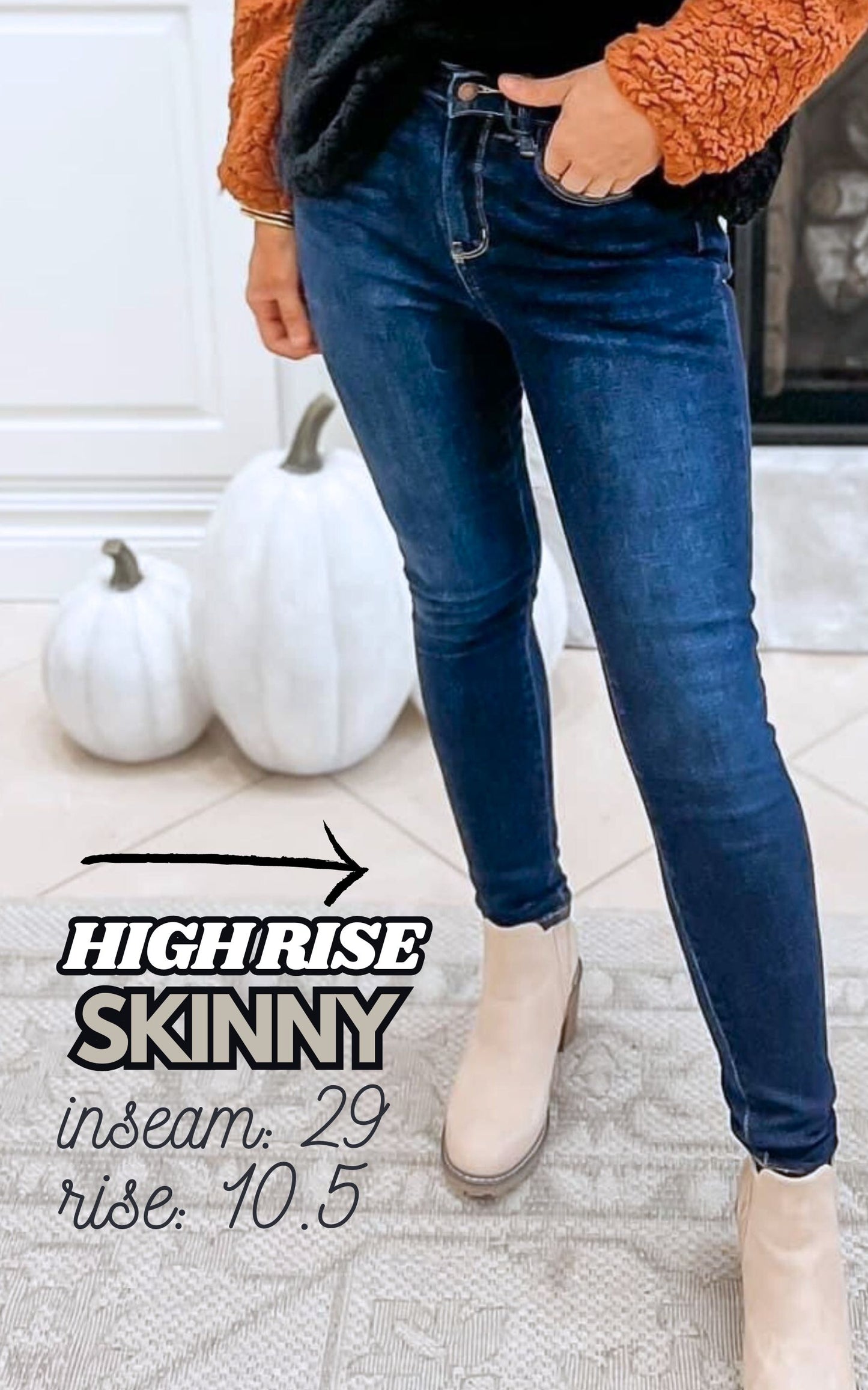 High Waisted Handsand Skinny Denim Jeans | Judy Blue