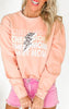 Peach Lightning Cheer Lightweight Crewneck Sweatshirt | Comfort Colors*