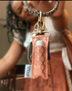 Gold Quatrefoil on Coral LippyClip® Lip Balm Holder