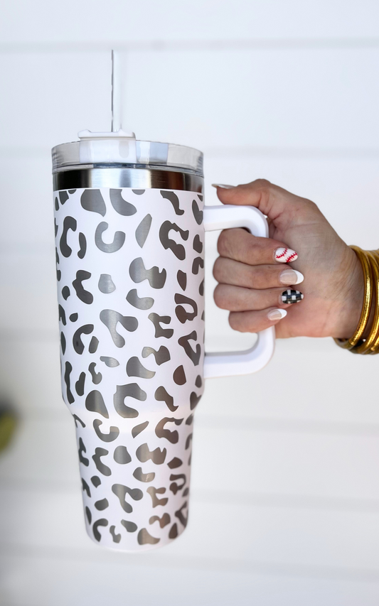 BHB Exclusive: White Leopard 40oz Tumbler