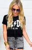 Black Cropped AC/DC Tshirt | FINAL SALE