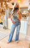 Mid Rise Button Down Wide Leg Denim Jeans | Risen - Final Sale