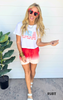 French Terry Dip Dye Drawstring Waist Shorts