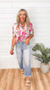 Amply High Rise Distressed Crop Slim Wide Denim Jeans | LOVERVET by Vervet