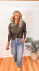 The Upstanding High Rise Elastic Waistband Wide Barrel Denim Jeans | FLYING MONKEY by Vervet