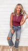 High Rise Stretch Slim Wide Leg W/ Destroyed Hem Denim Jeans