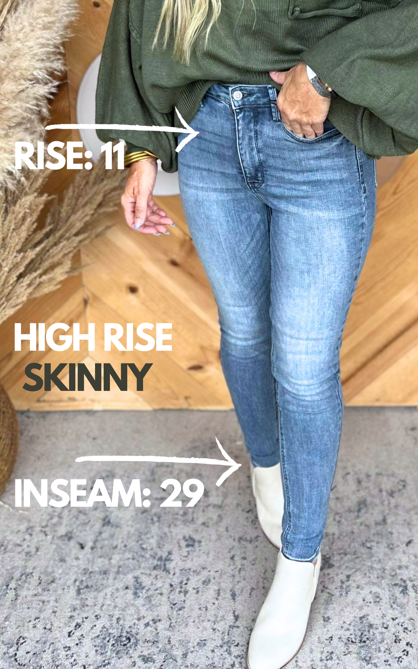 High Waisted Tummy Control Vintage Skinny Denim Jean | Judy Blue