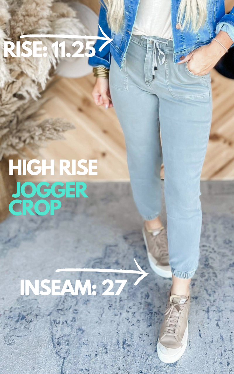High Rise Jogger Crop Pants | Mica